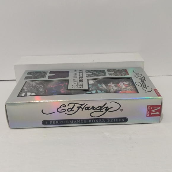 Ed Hardy Boxer Briefs Men’s 4 Pack Size Medium Performance Stretch Grunge NWT - Picture 4 of 7